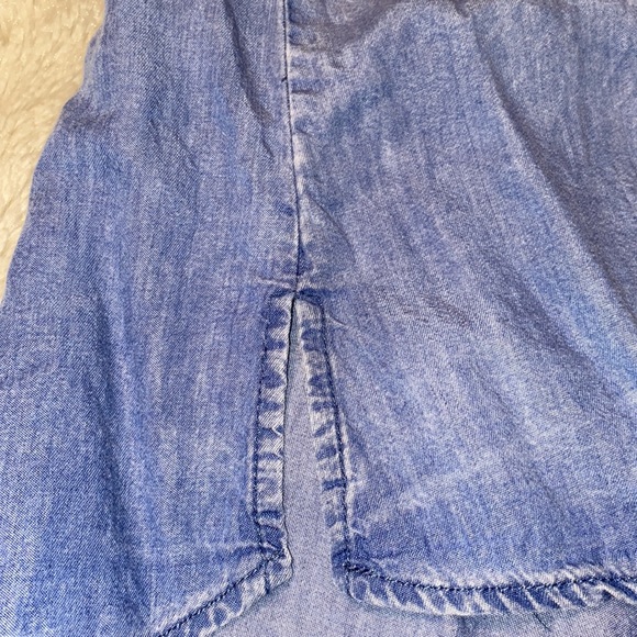 Rebel Wilson x Angels Chambray plus size Army with pockets button up shirt 1X - Picture 10 of 13
